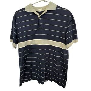 Retro Vintage Striped Donegal Coleseta Men’s XL Polo Shirt Grandpa MINTY RARE